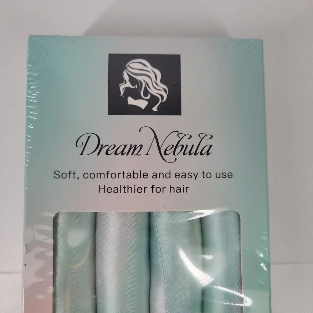 Dream Nebula Heatless Hair Curlers Set Satin Soft Cotton Fiber Sleep‎ Rollers